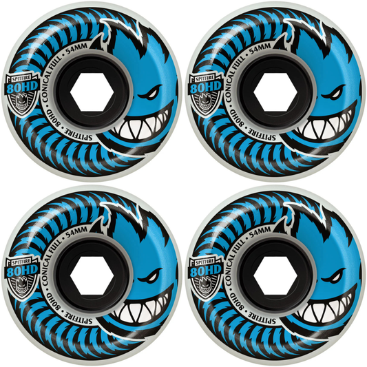 54mm Spitfire 80HD Conical Full Skateboard Wheels 80a
