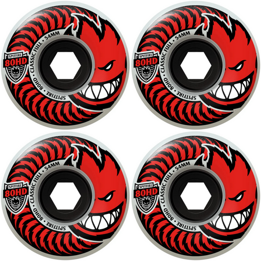 54mm Spitfire Wheels 80HD Classic Full Skateboard Wheels 80a