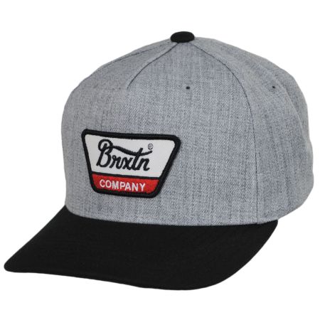 Brixton Linwood C MP Snapback Hat Grey / Black
