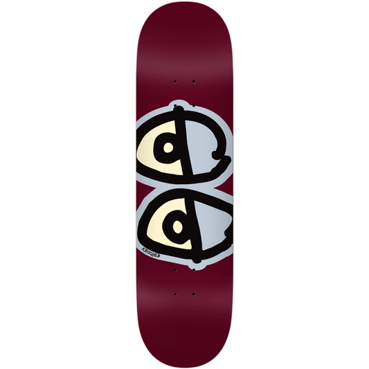 8.75" Krooked Team Eyes Skateboard Deck - Maroon