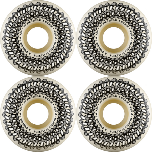 54mm Bones Wheels X-Formula Skateboard Wheels V7 Double Locks 97a