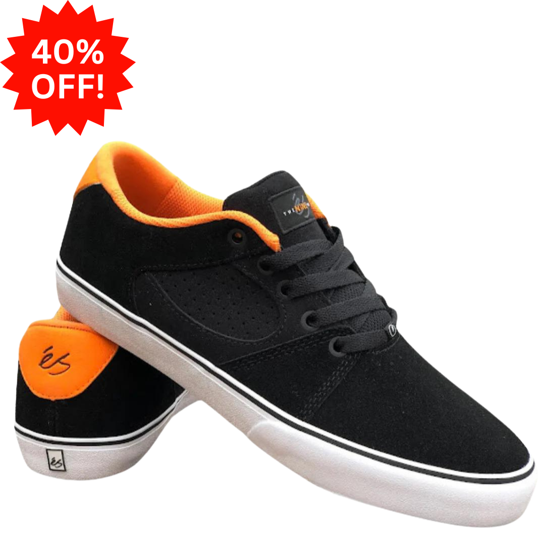 eS Skateboarding x The Nine Club Square 3 Skate Shoes - Black / Orange