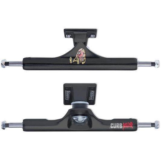 9.0" Slappy Trucks ST1 Inverted Curb Killer Trucks - Matte Black