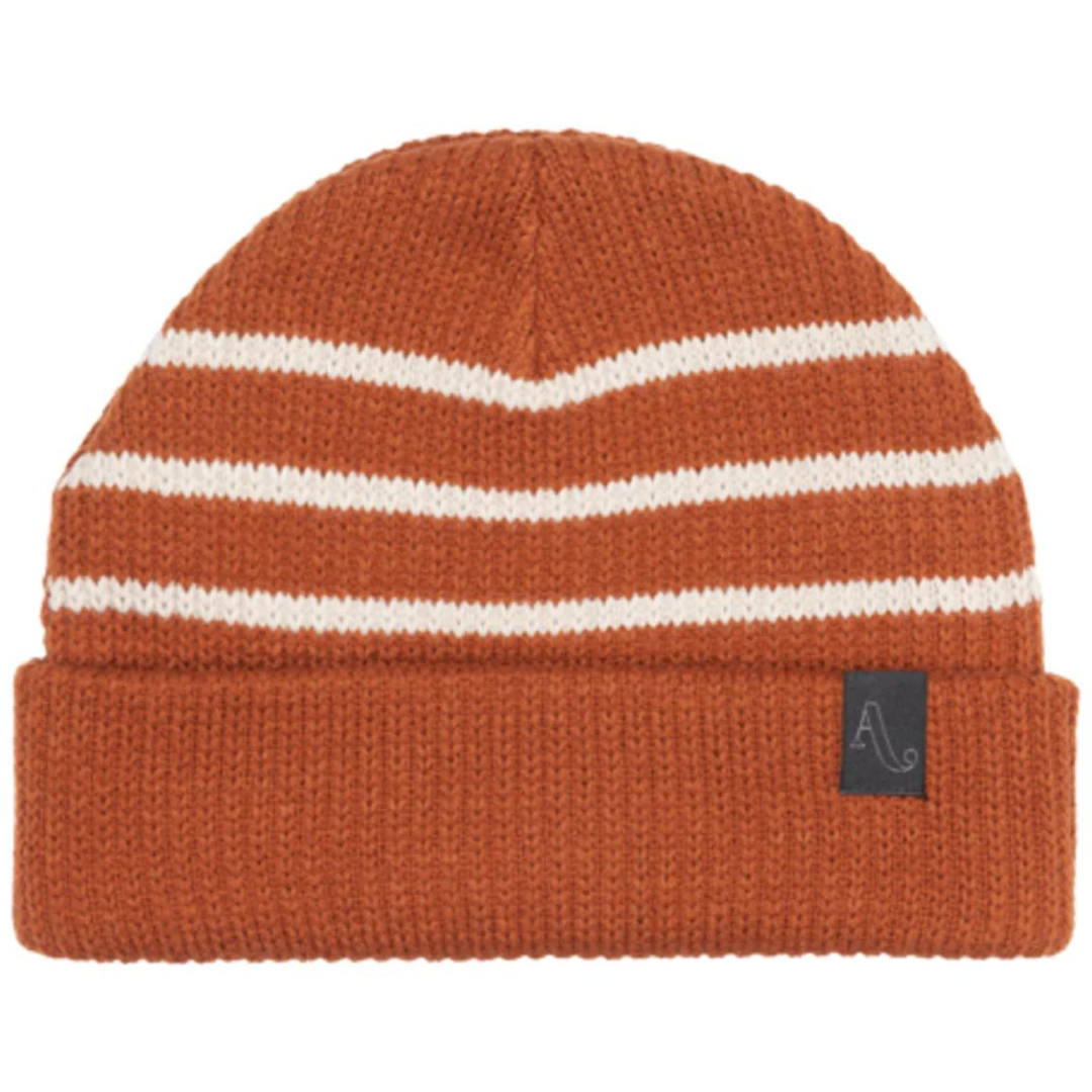 Autumn Beanie Vintage Burnt Orange / White Stripes