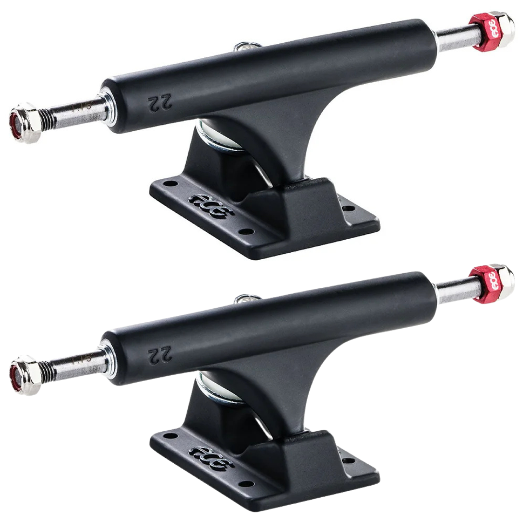 Ace Trucks 22 AF1 Black - Set of 2 Trucks (7.75")