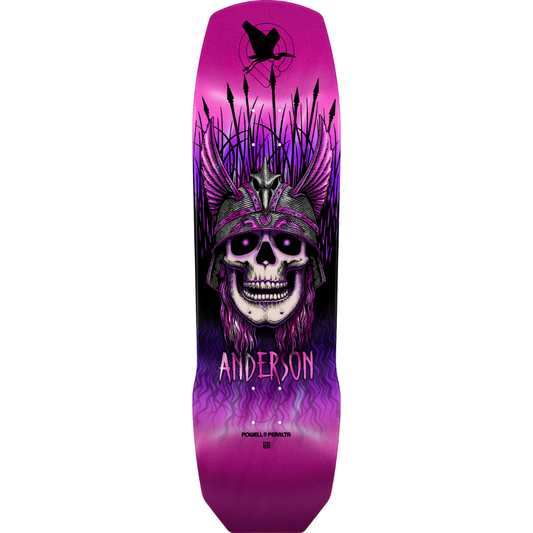 9.13" Powell Peralta Pro Andy Anderson Heron 7-Ply Maple Skateboard Deck Pink Foil