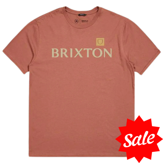 Brixton Alpha Shield T-Shirt - Apricot Jam
