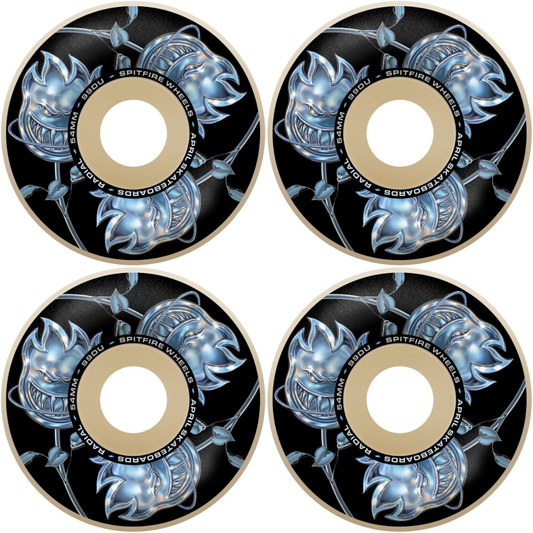54mm April Skateboards x Spitfire Wheels Chrome Rose Bighead Radials Wheels 99a