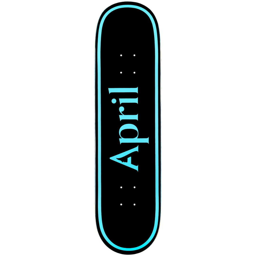 8.75" April OG Logo Skateboard Deck - Blue / Black