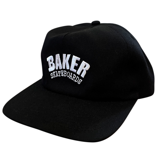 Baker Skateboards Arch Logo Snapback Hat - Black