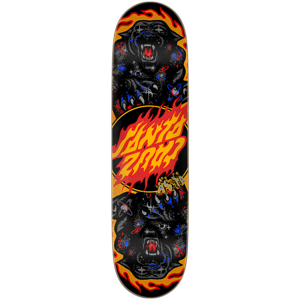 8.2" Santa Cruz Tom Asta Cosmic Cat Twin Skateboard Deck