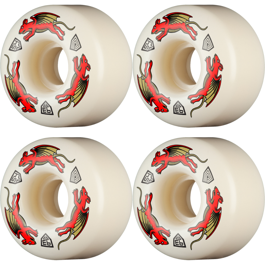 54mm Powell Peralta Nano Rats Skateboard Wheels 93a - AV4 Asymmetrical Shape