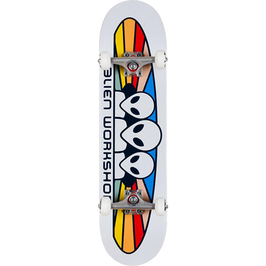 8.0" Alien Workshop Spectrum Complete Skateboard - White - Grizzly Griptape