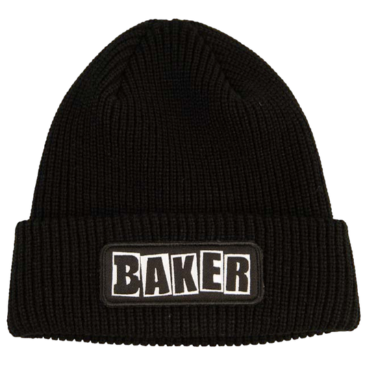 Baker Skateboards Brand Logo Patch Beanie - Black