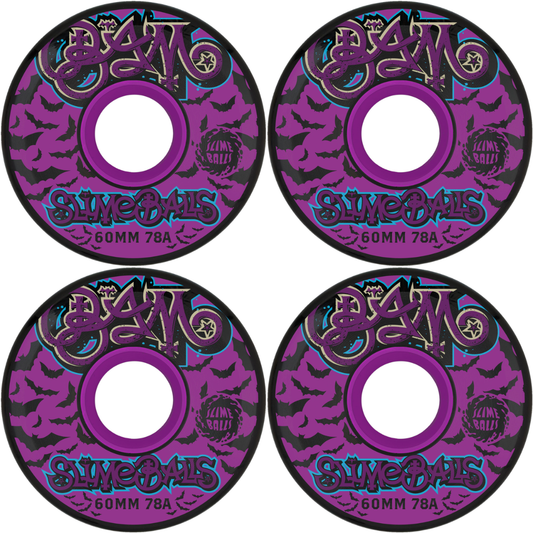 60mm Slime Balls Bam Margera Guest OG Slime Black Wheels 78a