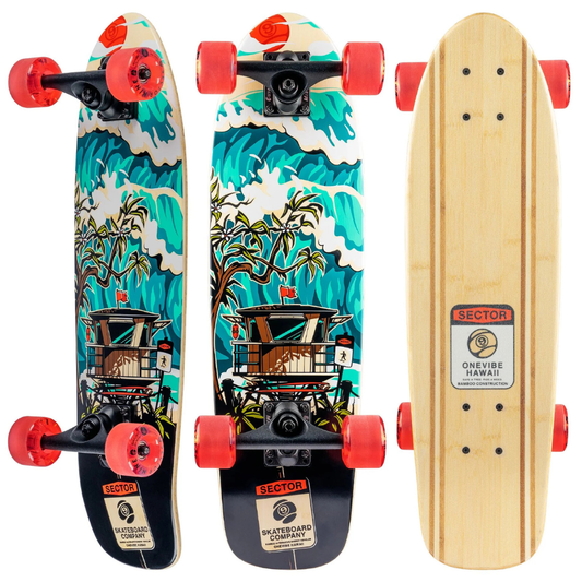26.5" Sector 9 Bambino Shorebreak Complete Skateboard Longboard Cruiser Board