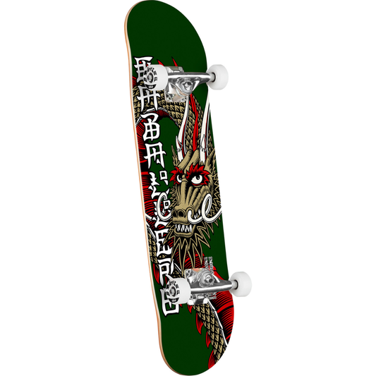7.5" Powell Peralta Cab Ban This Birch Skateboard Complete - Green / Metallic Gold