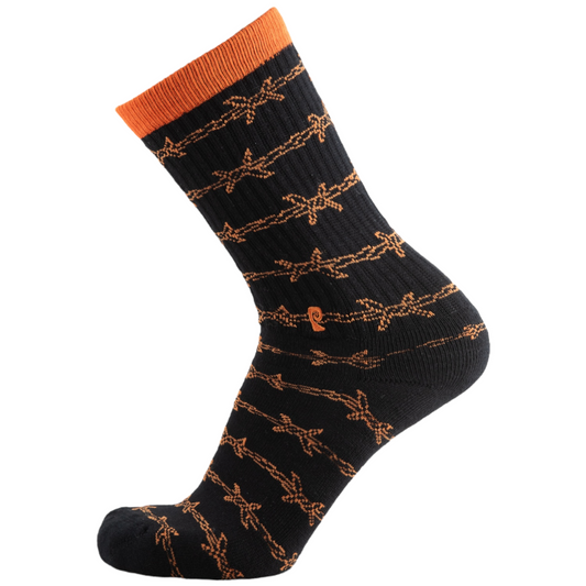Psockadelic Keep out Socks - Black / Orange