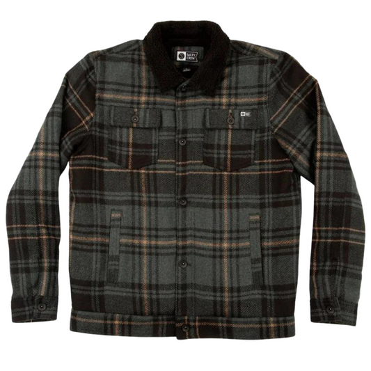 Salty Crew Bait Barge Plaid Jacket - Green