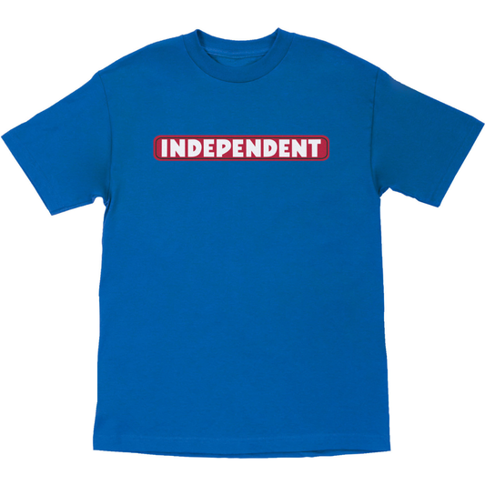 Independent Trucks Bar Logo T-Shirt - Royal Blue / Red