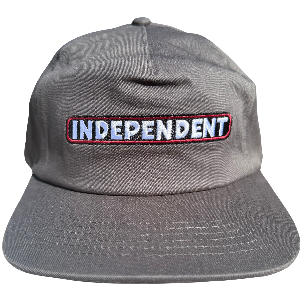Independent Trucks Bar Logo Snapback Hat - Charcoal Tonal
