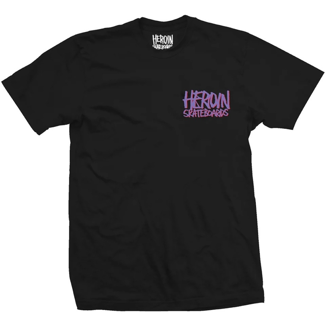 Heroin Skateboards Bat Egg T-Shirt - Black