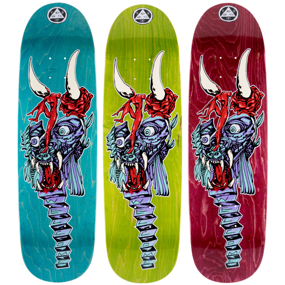 8.8" Welcome Skateboards Beauty on Atheme Deck - Assorted Stains