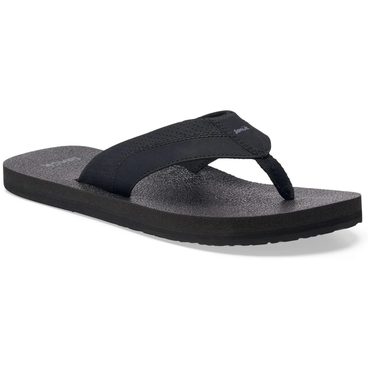 Sanuk Beer Cozy IV Men's Memory Foam Flip Flops - Black