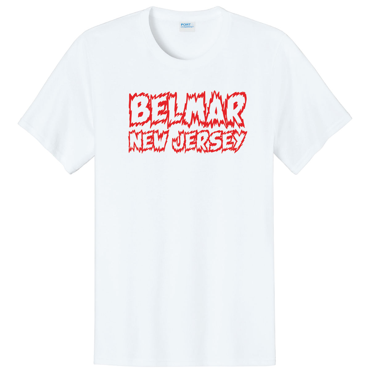 Belmar, New Jersey T-Shirt - White / Red