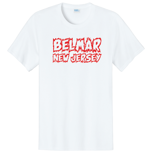 Belmar, New Jersey T-Shirt - White / Red