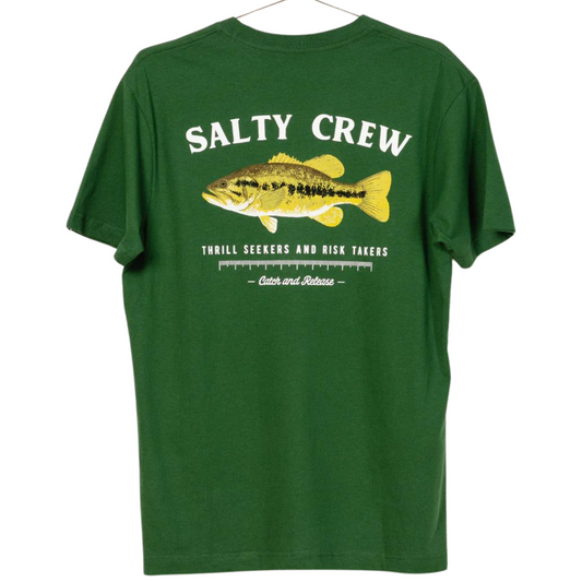 Salty Crew Bigmouth Bass T-Shirt - Spruce Green