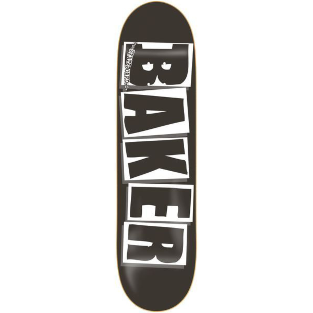 8.25" Baker Brand Logo Black / White Skateboard Deck