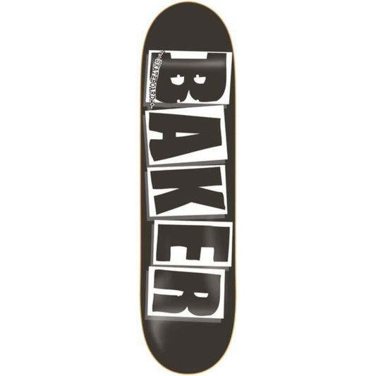 8.25" Baker Brand Logo Black / White Skateboard Deck