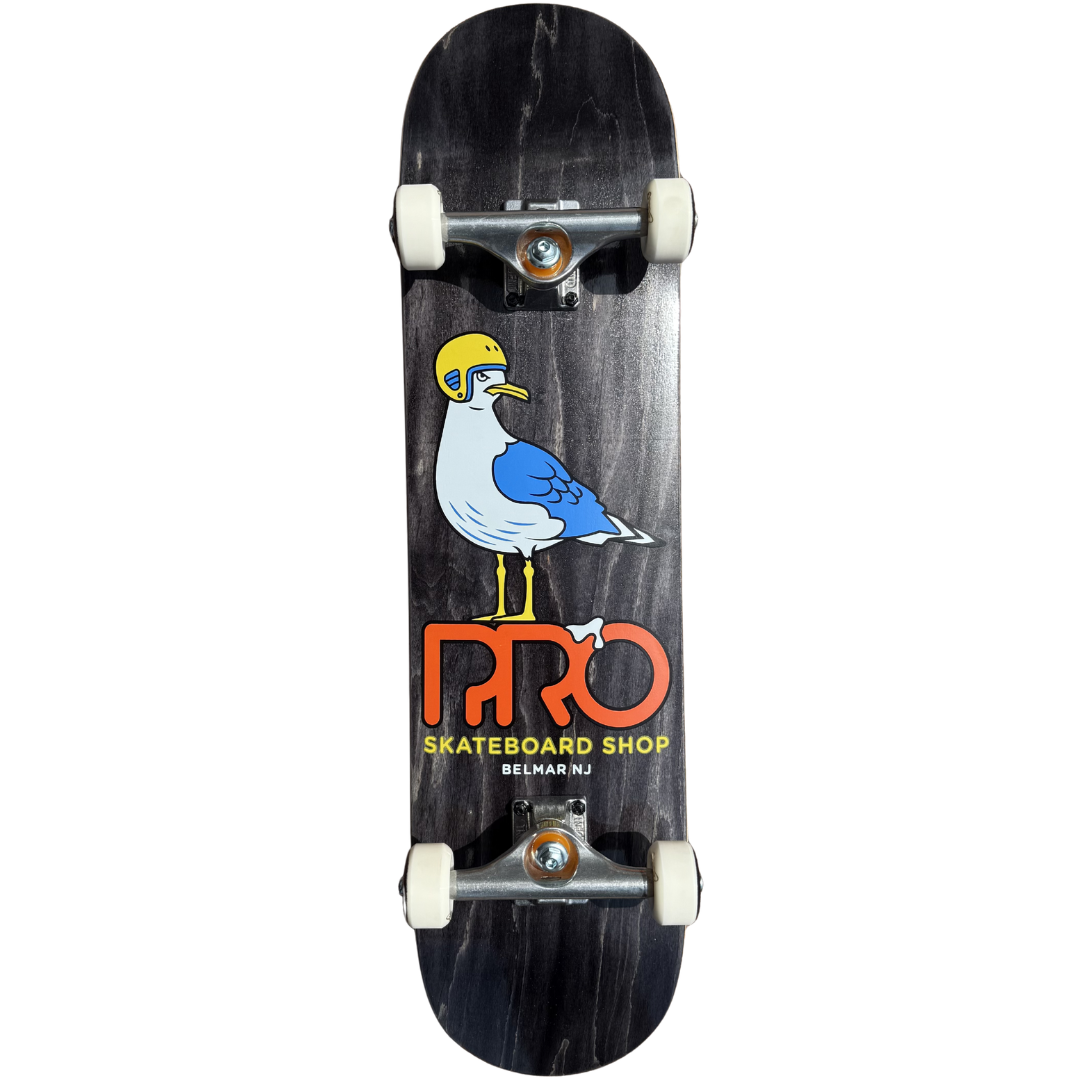 8.0" Pro Skateboard Shop Seagull Complete Skateboard - Black