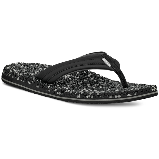 Sanuk Bubblecush Men's Comfort Flip Flops - Black Multi