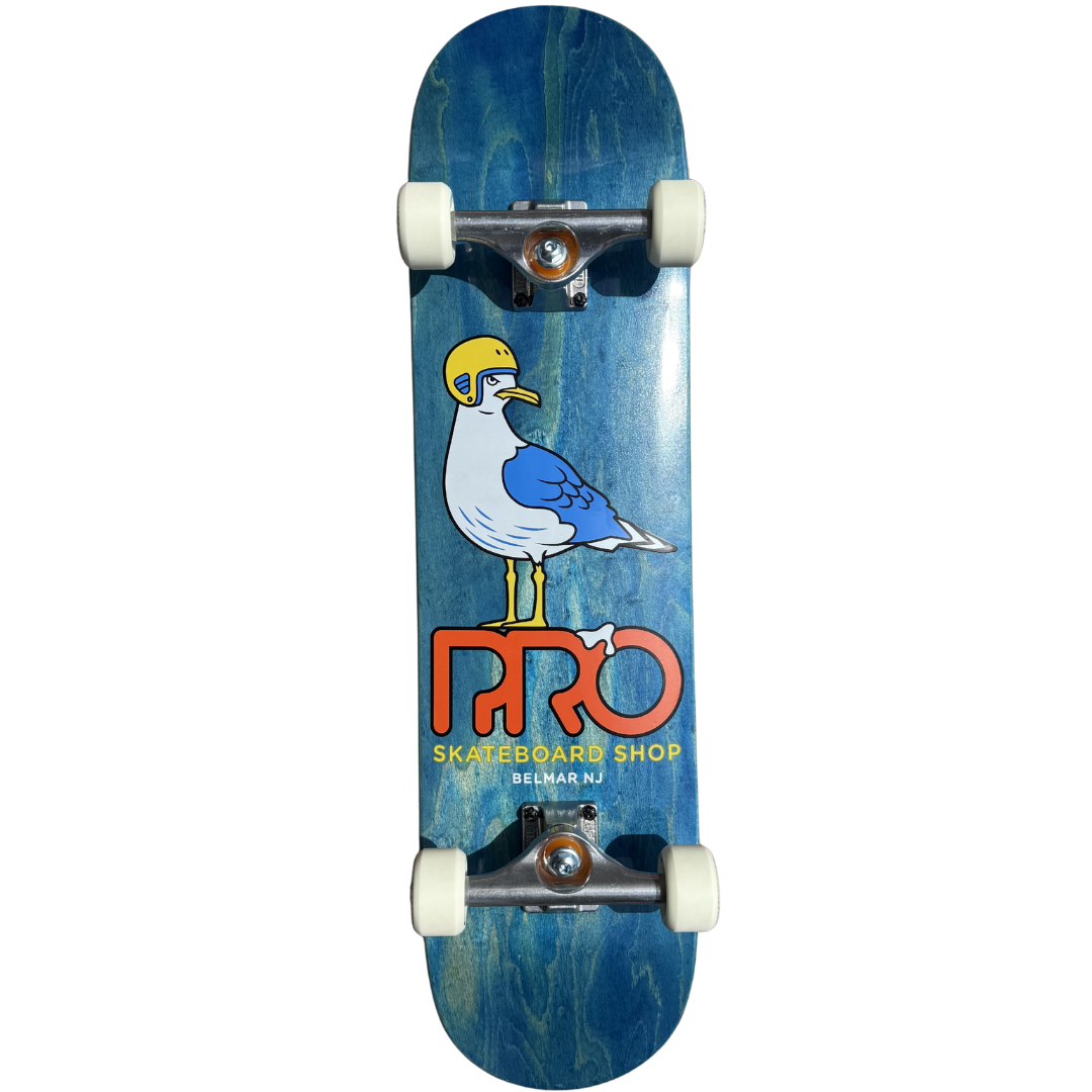 8.0" Pro Skateboard Shop Seagull Complete Skateboard - Blue