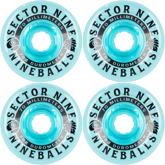 70mm Sector 9 Nineballs Wheels 78a - Blueberries (Blue)