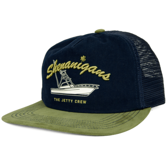 Jetty Boat Crew Trucker Snapback Hat - Navy