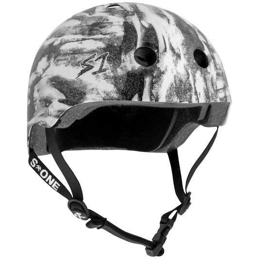 S1 Lifer Helmet - Black White Glitter - Bomba Hache Collab