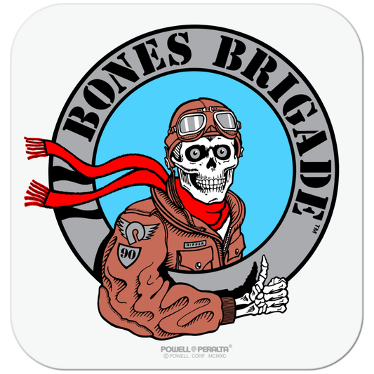 Bones Brigade® Pilot Sticker - Silver