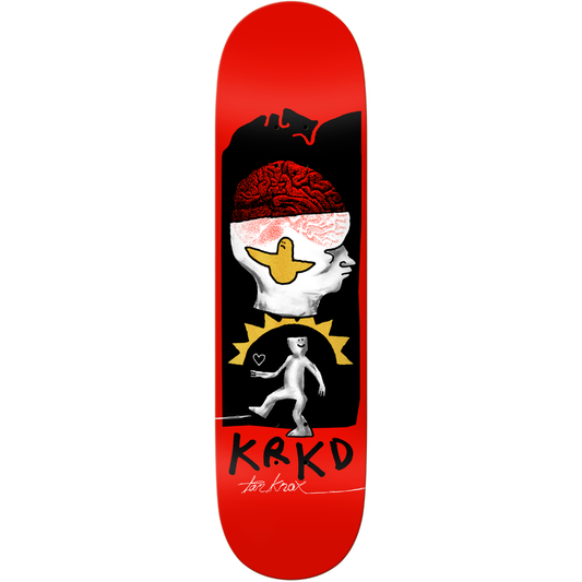 8.5" Krooked Tom Knox Brain And Bird Skateboard Deck