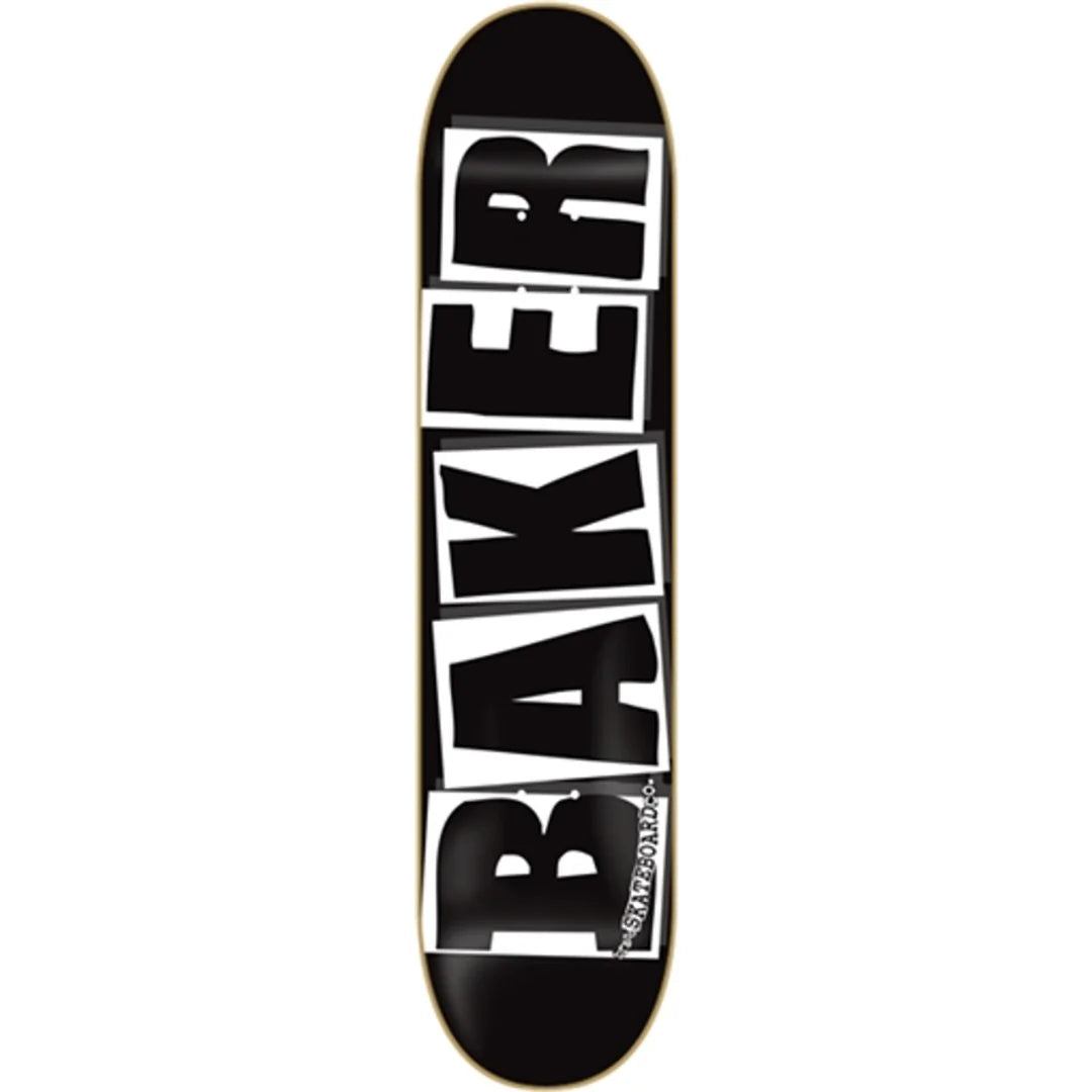 8.0" Baker Skateboards Brand Logo Skateboard Deck - Black / White
