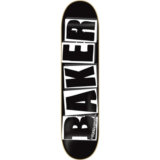 8.0" Baker Skateboards Brand Logo Skateboard Deck - Black / White