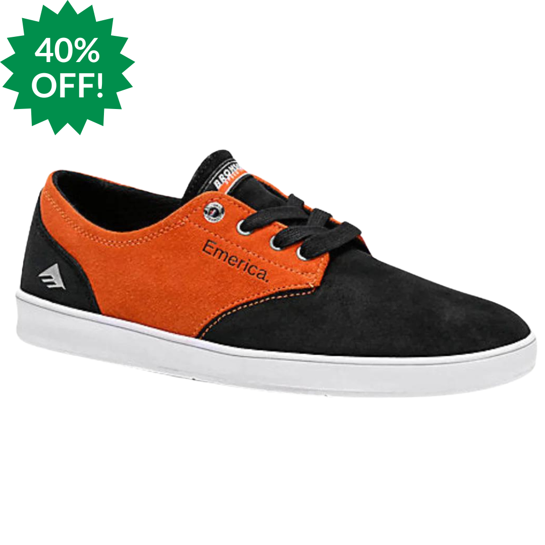 Emerica x Bronson Speed Co The Romero Laced Black / Orange Skate Shoes
