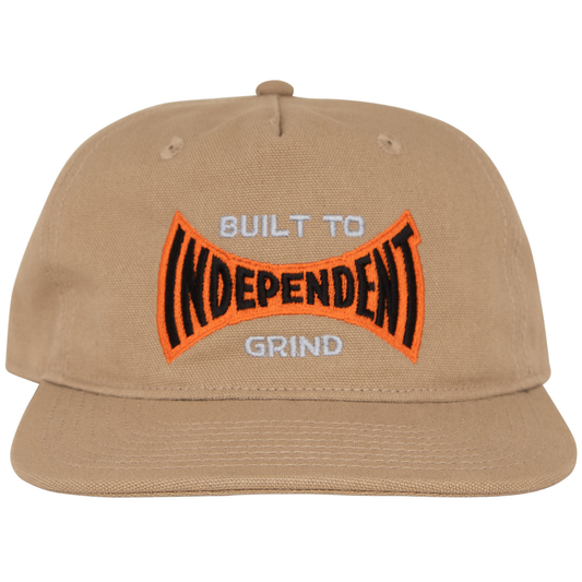 Independent Trucks Built To Grind Span Snapback Hat - Khaki