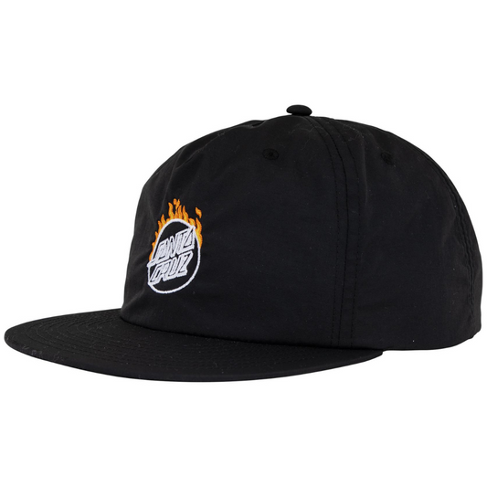Santa Cruz Minimal Burnt Opus Snapback Hat - Black