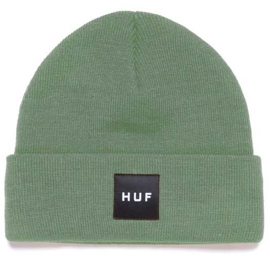 HUF Essentials Box Logo Cuff Beanie - Basil