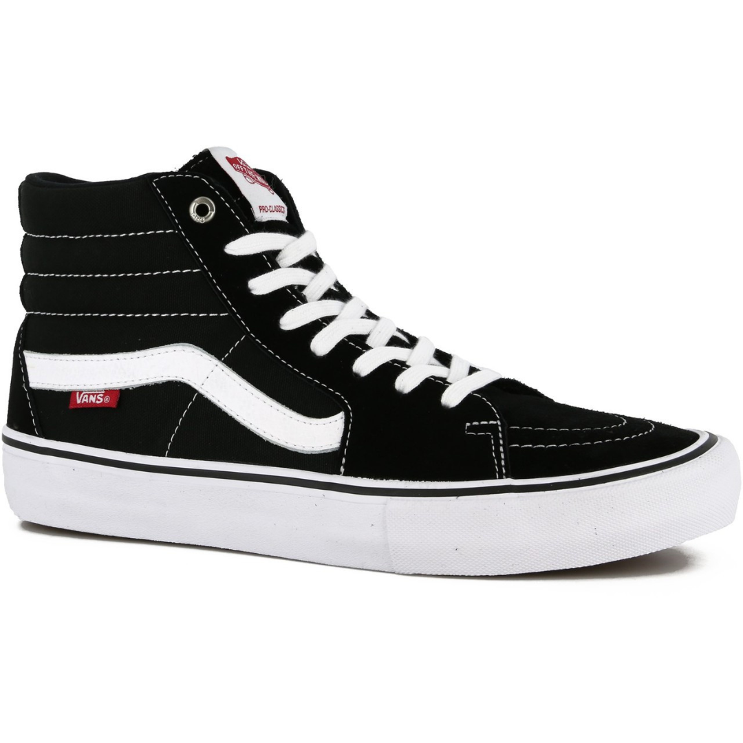 Vans Skate Sk8-Hi Pro Classics Black / White Skate Shoes