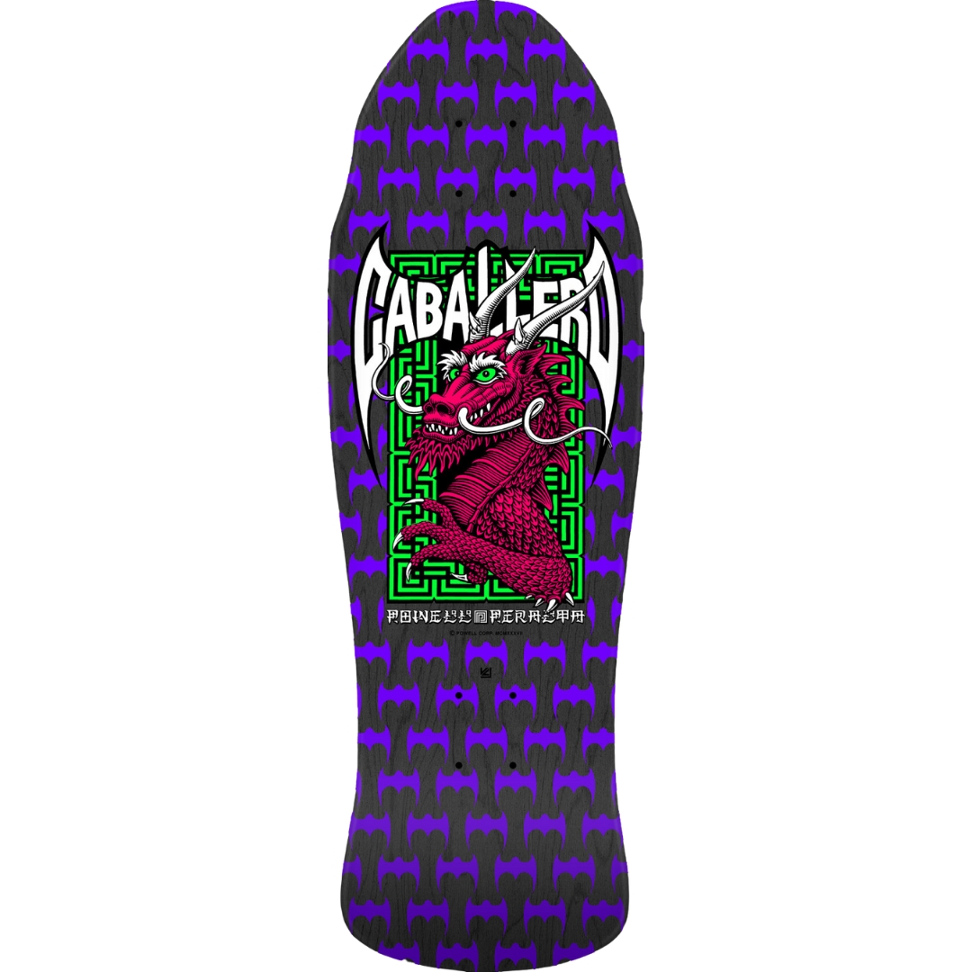 9.625" Powell Peralta Steve Caballero Street Reissue Skateboard Deck Black Stain