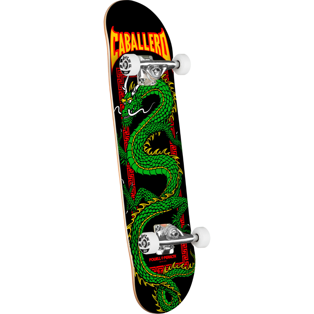 7.5" Powell Peralta Cab Chinese Dragon Birch Complete Skateboard - Black / Green